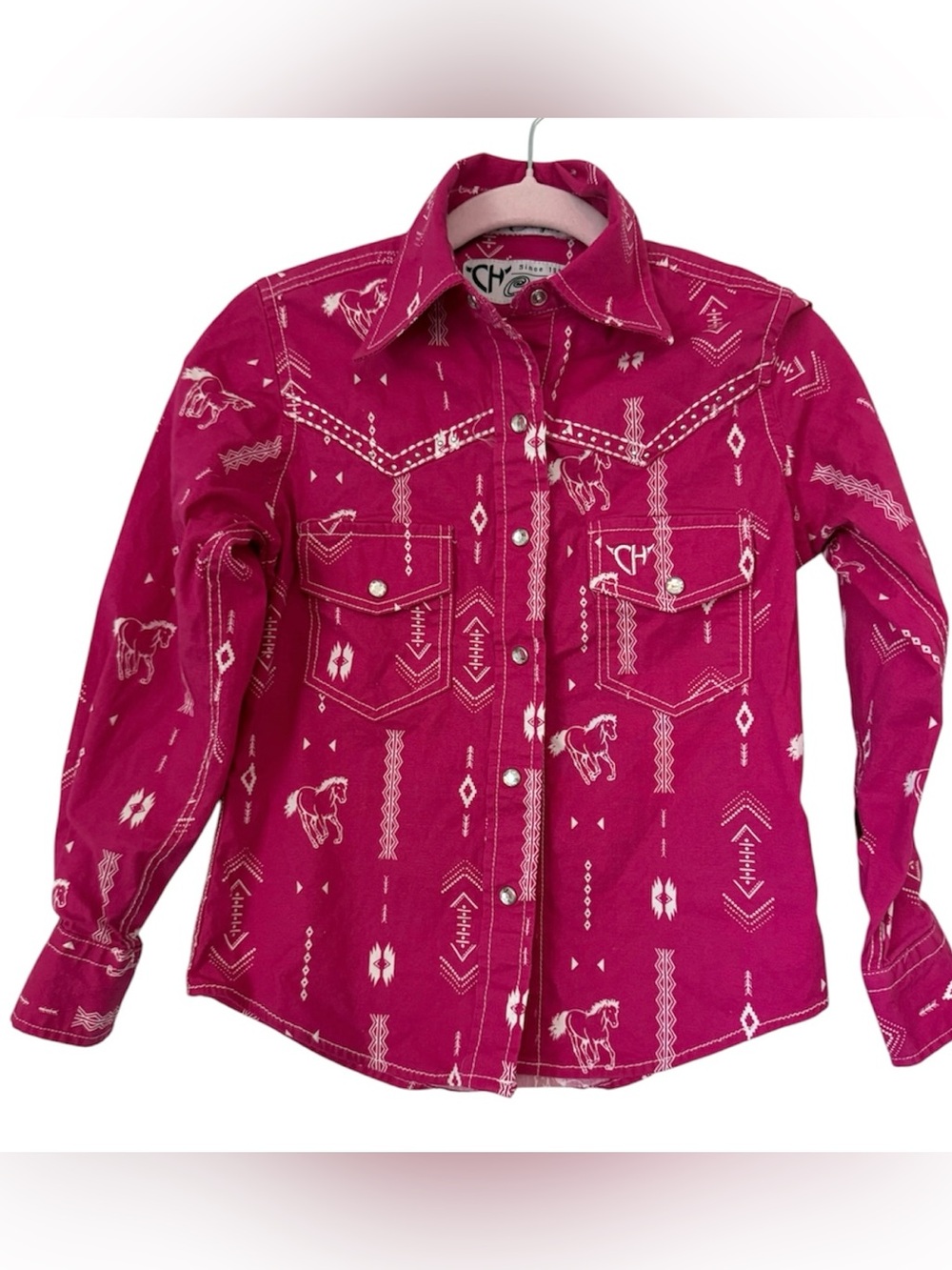 Cowgirl Hardware‎ Western Shirt Girls Sz XS (5) Rodeo Festival Pink